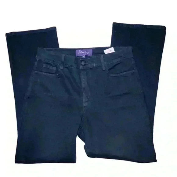 NYDJ Bootcut Black Jeans Size 16P - Picture 1 of 10